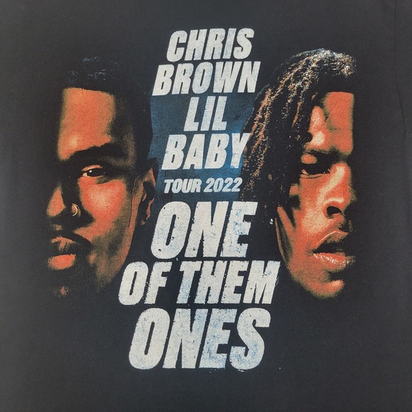 Gildan Other - Chris Brown Lil Baby One of them Ones Tour‎ 2022 Shirt Boys Large L Concert Tee